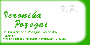 veronika pozsgai business card